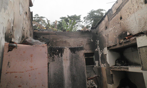 Escola ficou completamente destruída. Foto