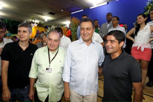 ACM Júnior, Rui Costa e ACM Neto juntos. Foto: Reprodução