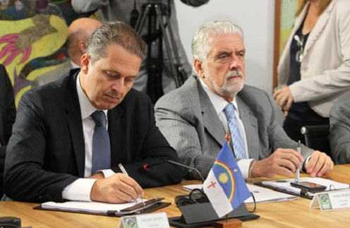Governador Jaques Wagner recebe  Eduardo Campos.