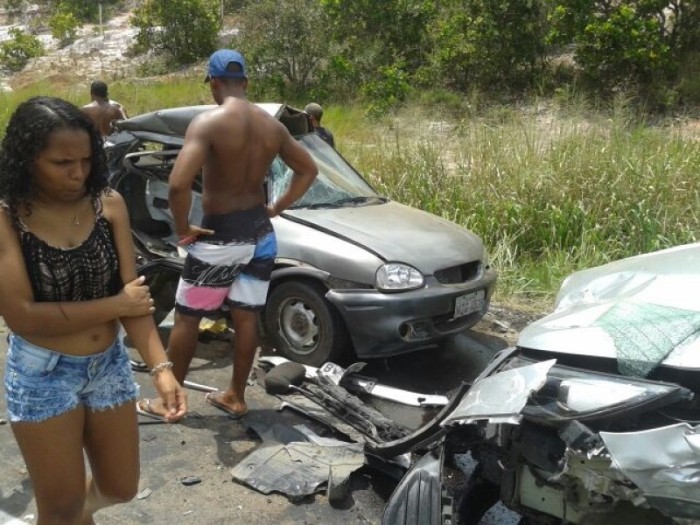 Criança morreu no local do acidente 