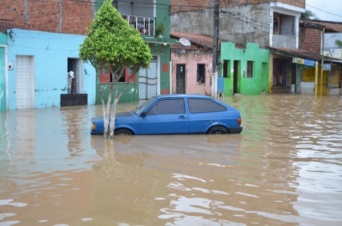 Chuva alaga toda a cidade de Santo Amaro. Foto: Bocão News