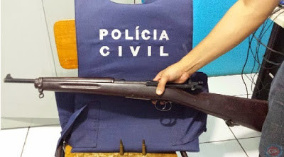 Arma foi encontrada em fazenda. Foto: Site Giro em Ipiaú