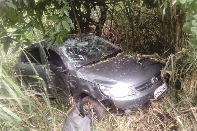 Gol caiu na ribanceira. Foto: 