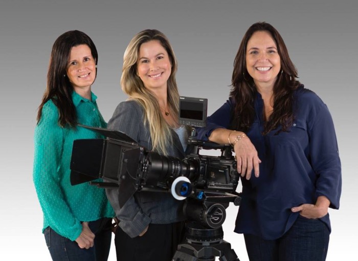 jornalistas Christina Miranda, Léo Rodrigues e Renata Vidal 