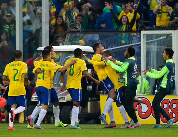 Sem Neymar, seleção avança. Foto: AFP