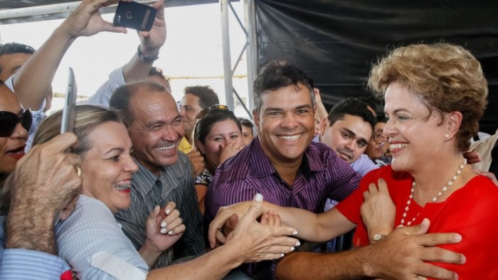 Dilma ovacionada no Sul. (Foto: Roberto Stuckert Filho/PR