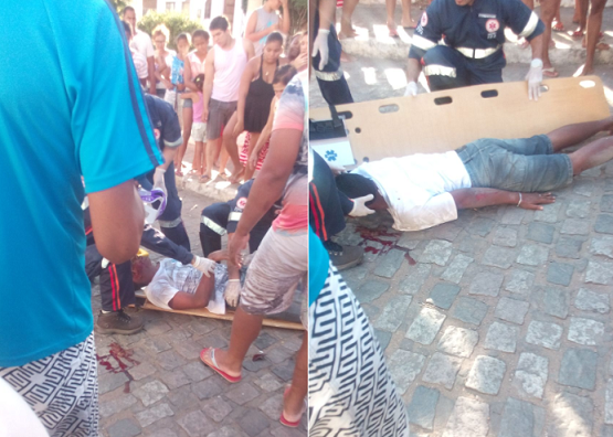 Vítima bateu cabeça contra o solo. Foto: Leitor WhatsApp 
