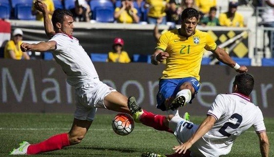 Hulk retorna a Seleção e marca gol. Foto: EFE