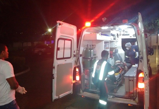 Vítima chegou ao Hospital numa ambulância do Samu