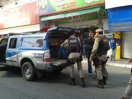 Ladrão foi preso pela PM. Foto: Site Ipiaú Online