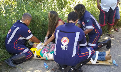 Equipes do Samu socorreram as vítimas. Foto: Site Giro em Ipiaú