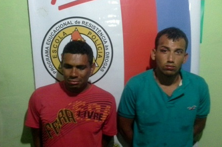 Evandro e Robson foram presos. Foto: Divulgação/PM