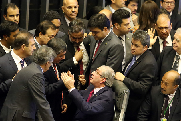 Cunha sob pressão. Antonio Augusto / Câmara dos Deputados