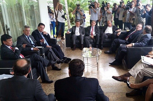 Encontro ocorreu na residência do Rodrigo Rollemberg