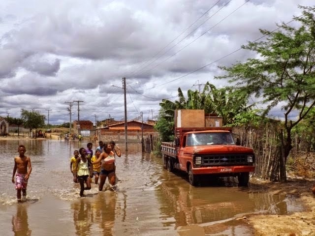 Cidade ficou alagada. Foto: Prefeitura de Riachão do Jacuípe