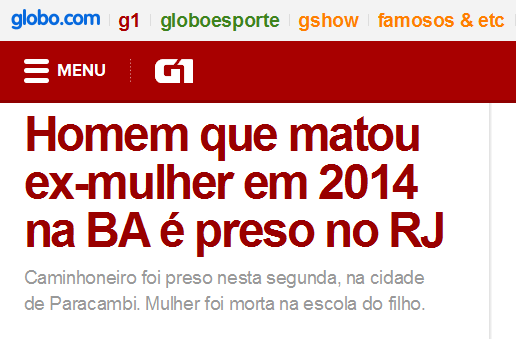 Prisão do caminhoneiro repercute no site G1 da Globo