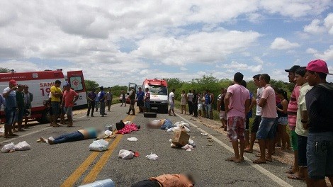 Vítimas morreram no local do acidente. Foto: Portal L12