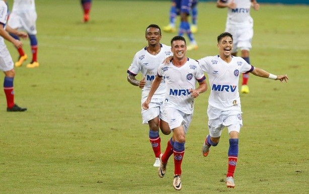 Juninho marcou para o Bahia. Foto: JL Rosa/Agência Diário