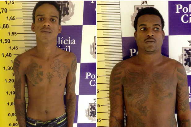 Tiago e Antônio confessam crime. Foto: Site Acorda Cidade