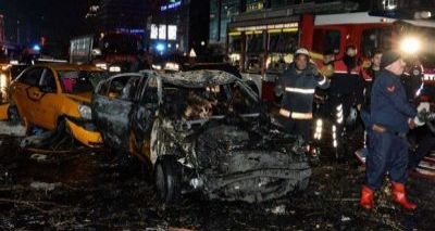 Explosão na capital da Turquia. Foto: Reprodução/EPA