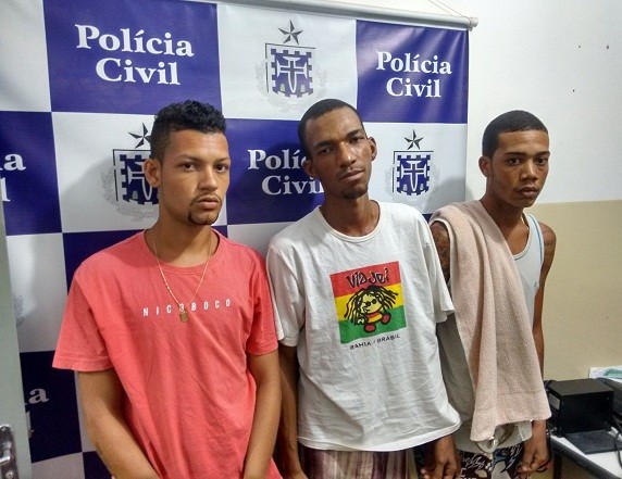 Caíque, Robson e Igor presos. Fotos: Blog Marcos Frahm