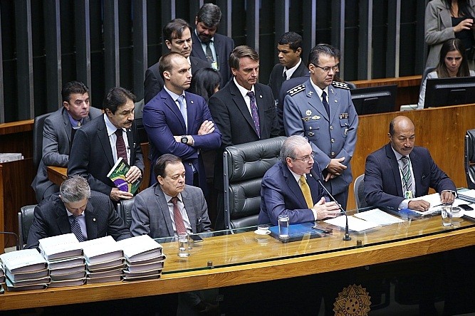 Sessão do impeachment começa. Foto: Ananda Borges/Agência Câmara