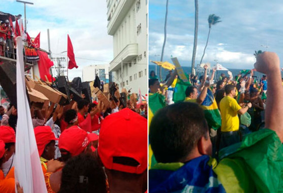 Manifestações se espalham pelo Brasil. Fotomontagem BMF