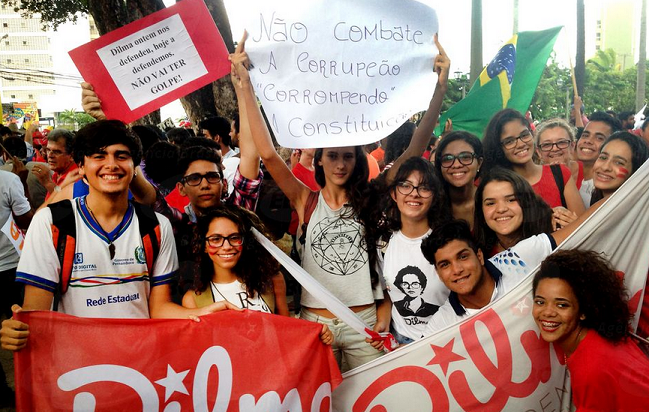 Manifestantes em Brasília. Wilson Dias/Agência Brasil