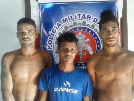 Trio é preso durante operação da Polícia Militar. Foto: Divulgação | PM