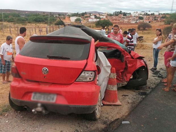 Carro VW/Gol se envolveu no acidente. Foto: Edson Carlos