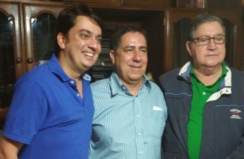 Pedro Tavares, René e o ex-prefeito Romildo 