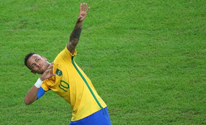 Neymar comemora golaço. Fotos: Murad Sezer/Reuters 