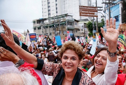 Dilma participa de comício com Alice. Foto: Roberto Stucker Filho