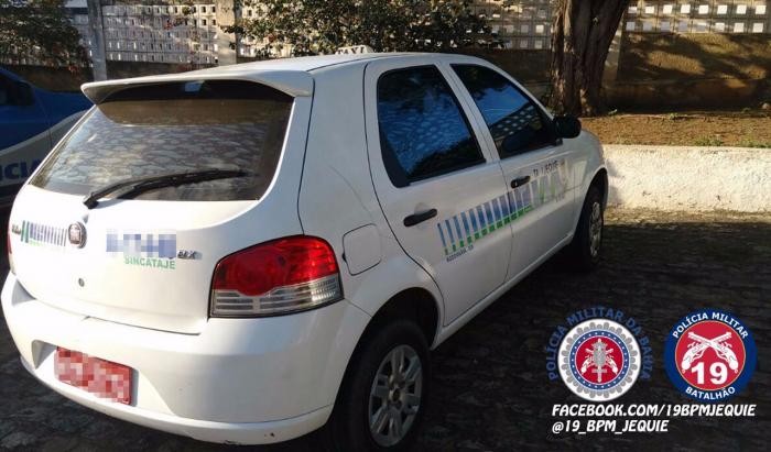 Veículo Fiat Pálio foi recuperado. Foto: Divulgação/PM