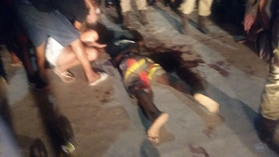 A vítima tombou em via pública. Foto: Giro em Ipiaú