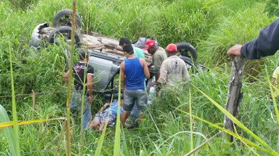 Condutor sofreu ferimentos. Foto: Giro em Ipiaú