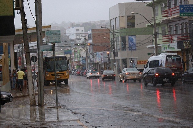 Chuva forte caiu em Jaguaquara. Foto: Blog Marcos Frahm
