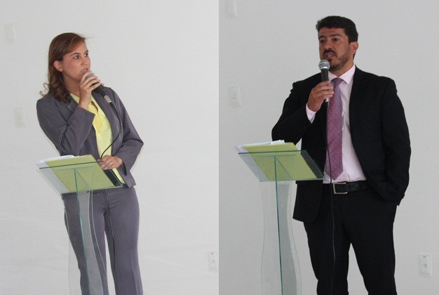 Priscila Moura e Cristiano representam prefeitos. Foto: Blog Marcos Frahm