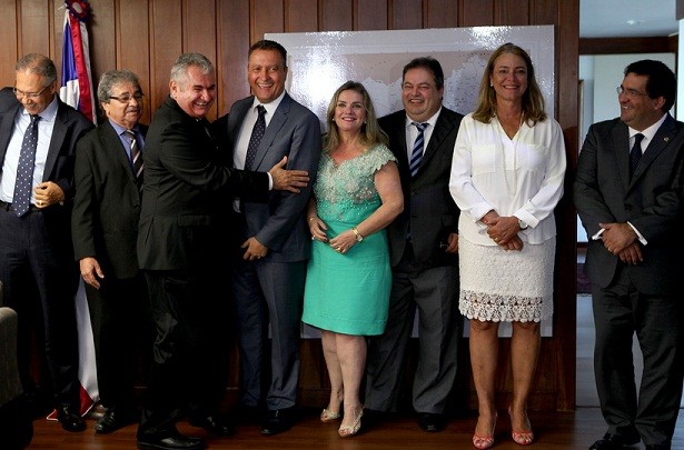 Governador recebe Coronel e outros deputados. Foto: Carol Garcia